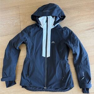 J. Lindeberg Black and White Women's Ski Hooded Jacket